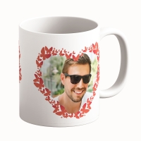 Cană Personalizată - Model "Fluturași De Dragoste" Cu 2 Poze
