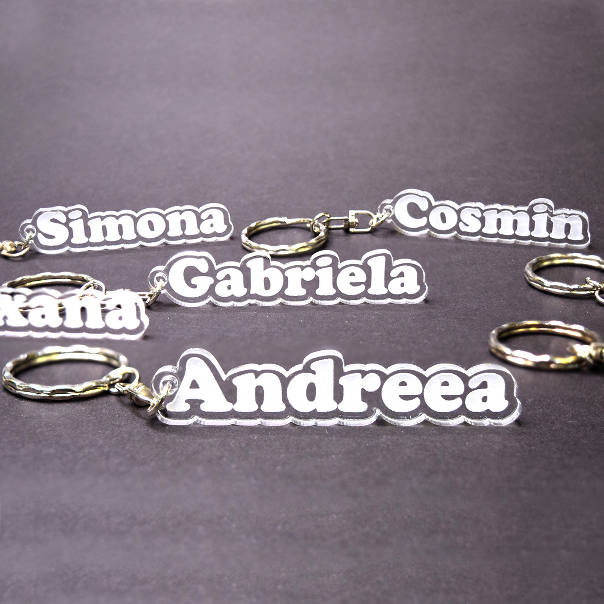 Breloc Personalizat Cu Nume - Model Transparent