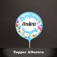 Topper Tort Personalizat Rotund - Diferite Culori - Cu Nume Și Dată