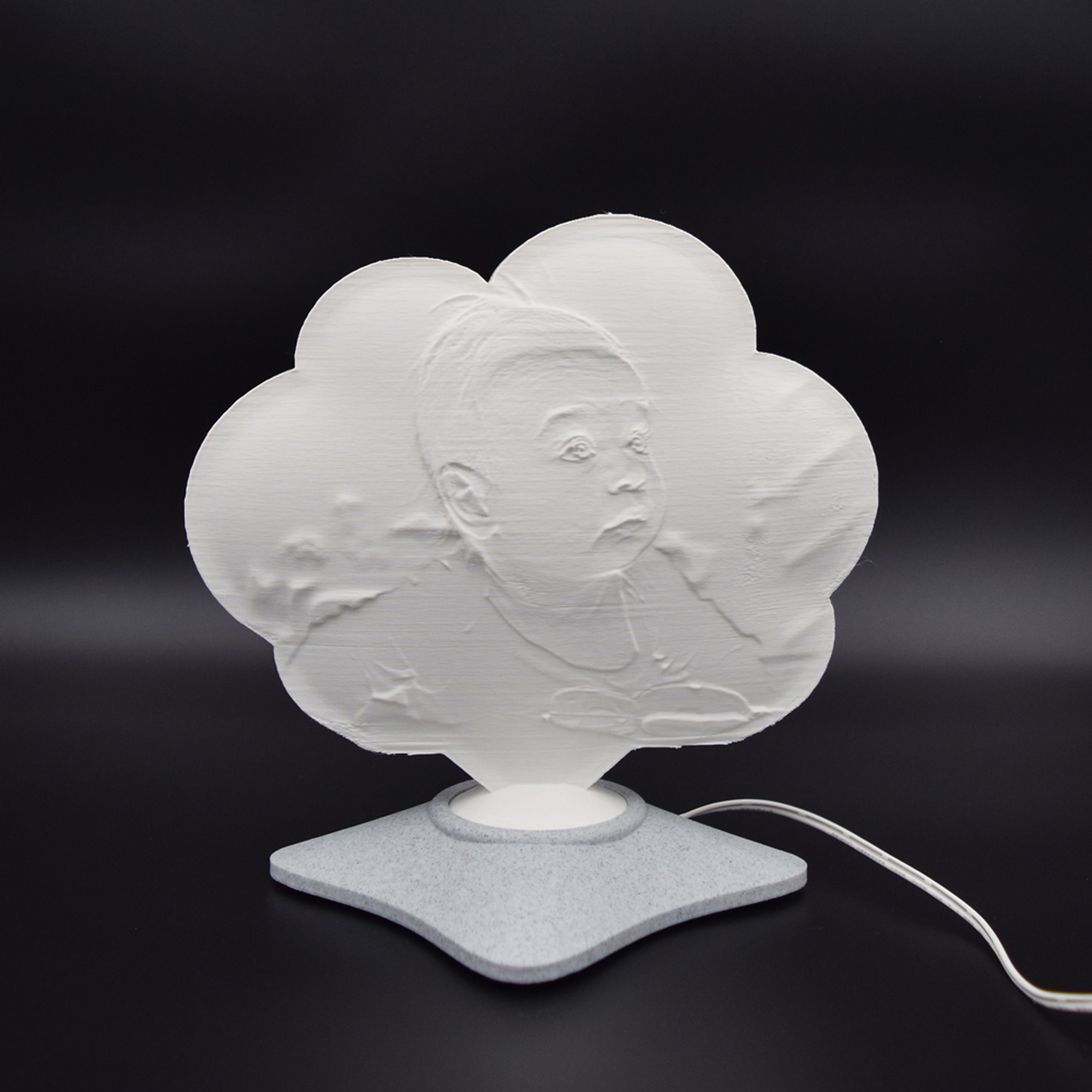 Lampă Luna 3D Personalizată - Norișor Cu Text Și Poză Baby