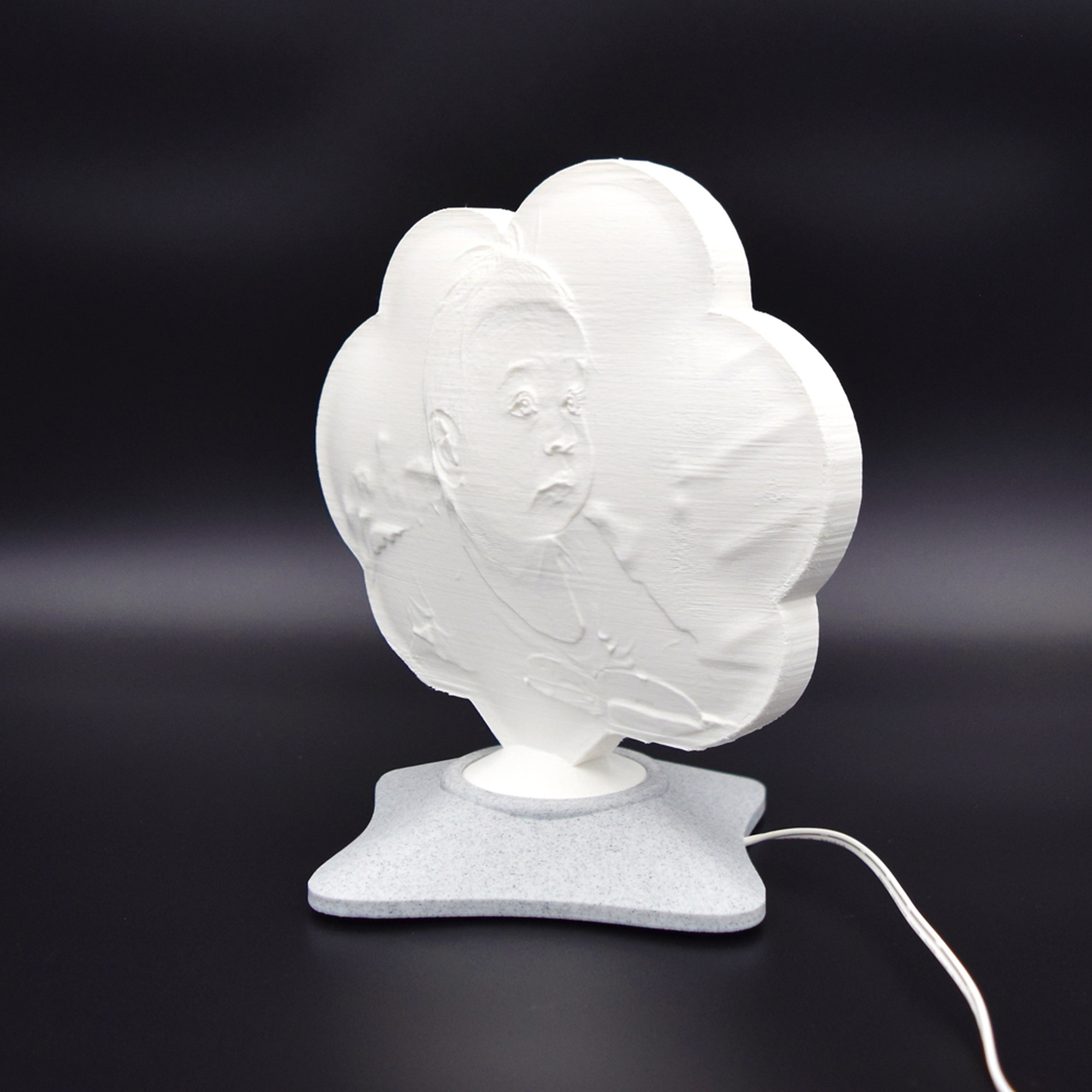 Lampă Luna 3D Personalizată - Norișor Cu Text Și Poză Baby