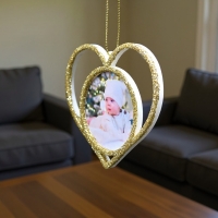 Set 3 x Globuri Personalizate 3D - Model “Inimă”, Auriu