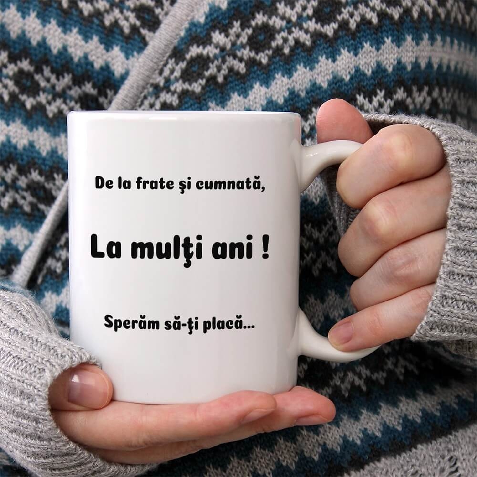 Cană Personalizată - O Poză Cu Text