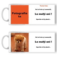 Cană Personalizată - O Poză Cu Text
