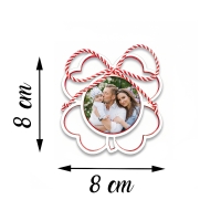 Mărțișor Personalizat 3D Magnetic - Trifoi Cu Fotografie