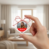 Mărțișor Personalizat 3D Magnetic - Cu Poză, Nume Sau Text