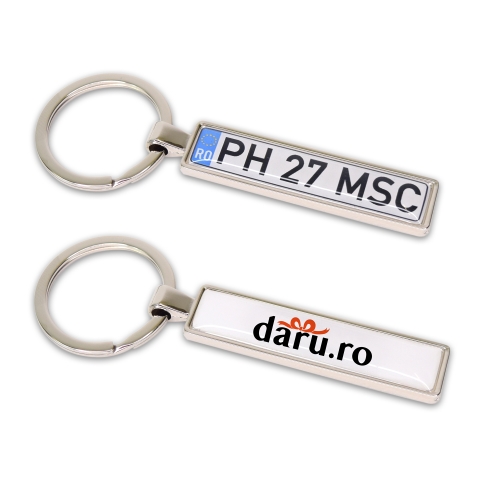 Breloc Auto Personalizat Cu Număr Și Logo