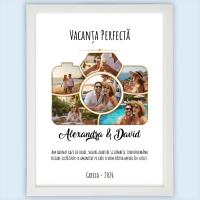 Tablou Personalizat Cu 6 Poze Și Text - Vacanța Perfectă Tablou Personalizat Cu 6 Poze Și Text - Vacanța Perfectă