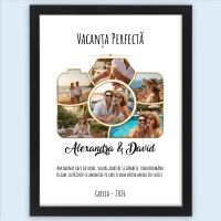 Tablou Personalizat Cu 6 Poze Și Text - Vacanța Perfectă