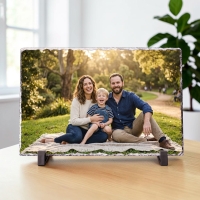 Placă de Ardezie Dreptunghiulară Personalizată cu Poză – Orizontală