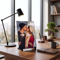 Placă de Ardezie Dreptunghiulară Personalizată cu Poză – Verticală