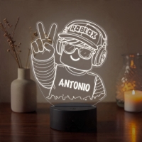 Lampă LED 3D Personalizată – Gamer Roblox cu Nume