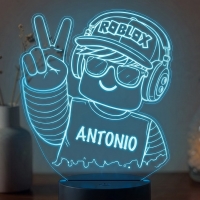 Lampă LED 3D Personalizată – Gamer Roblox cu Nume