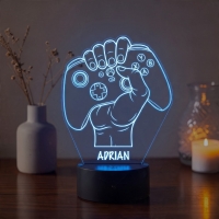 Lampă LED 3D Personalizată – Controller Xbox cu Nume