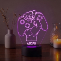 Lampă LED 3D Personalizată – Controller Xbox cu Nume