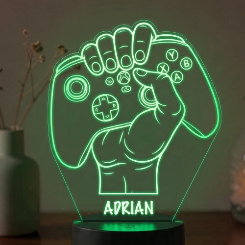 Lampă LED 3D Personalizată – Controller Xbox cu Nume