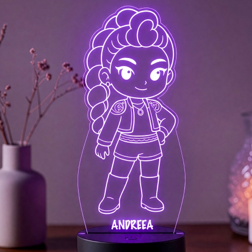 Lampă LED 3D Personalizată – Baby Rumi cu Nume