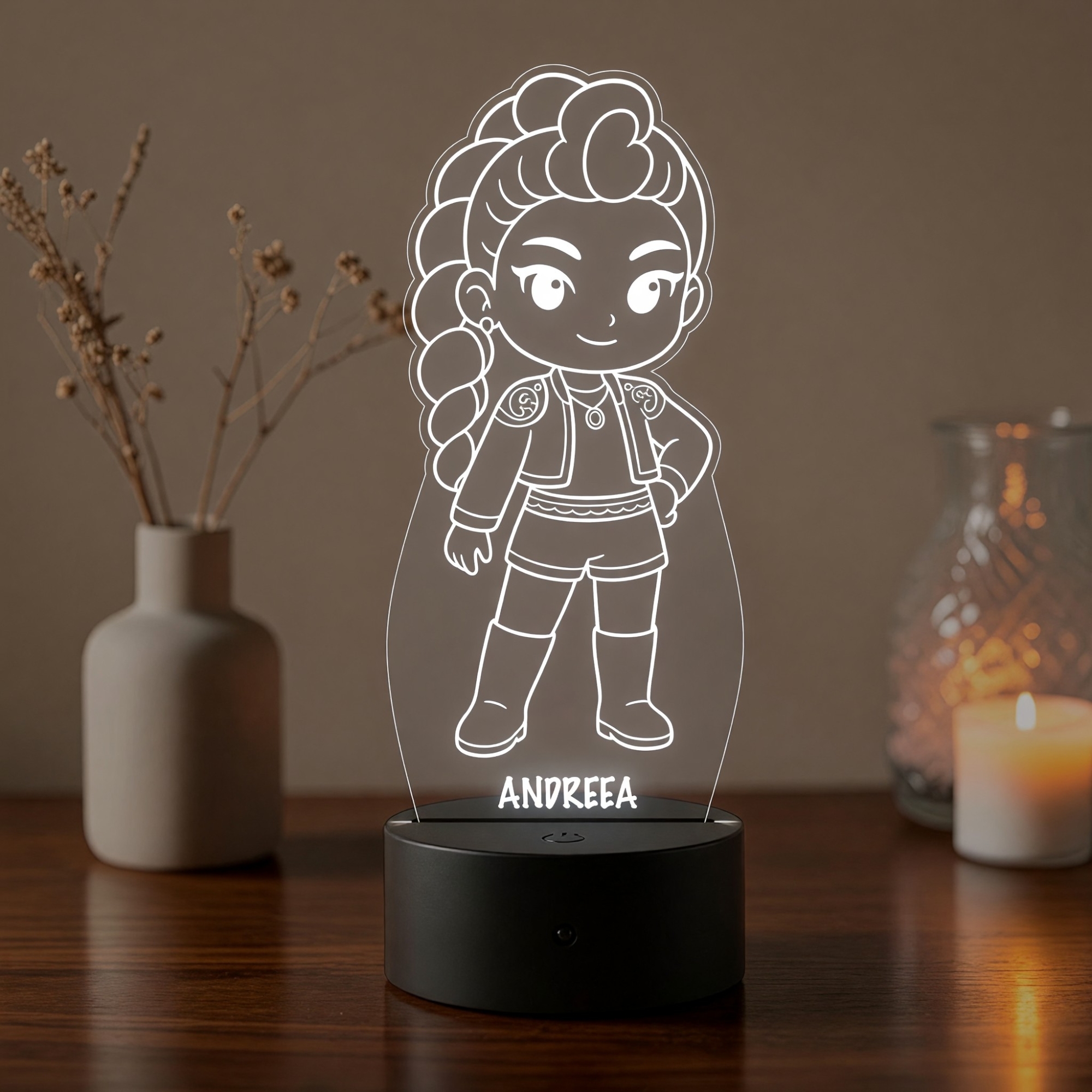 Lampă LED 3D Personalizată – Baby Rumi cu Nume