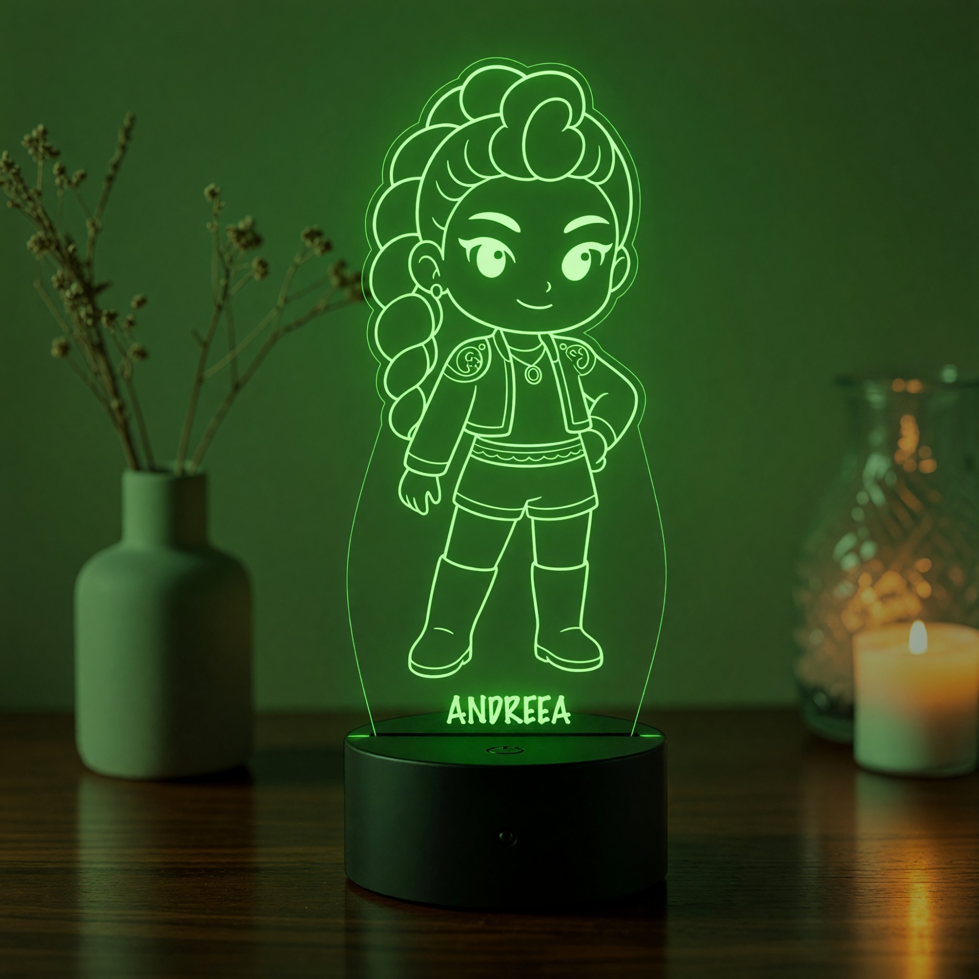 Lampă LED 3D Personalizată – Baby Rumi cu Nume