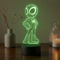 Lampă LED 3D Personalizată – Baby Spider-Man cu Nume