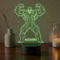 Lampă LED 3D Personalizată – Venom cu Nume