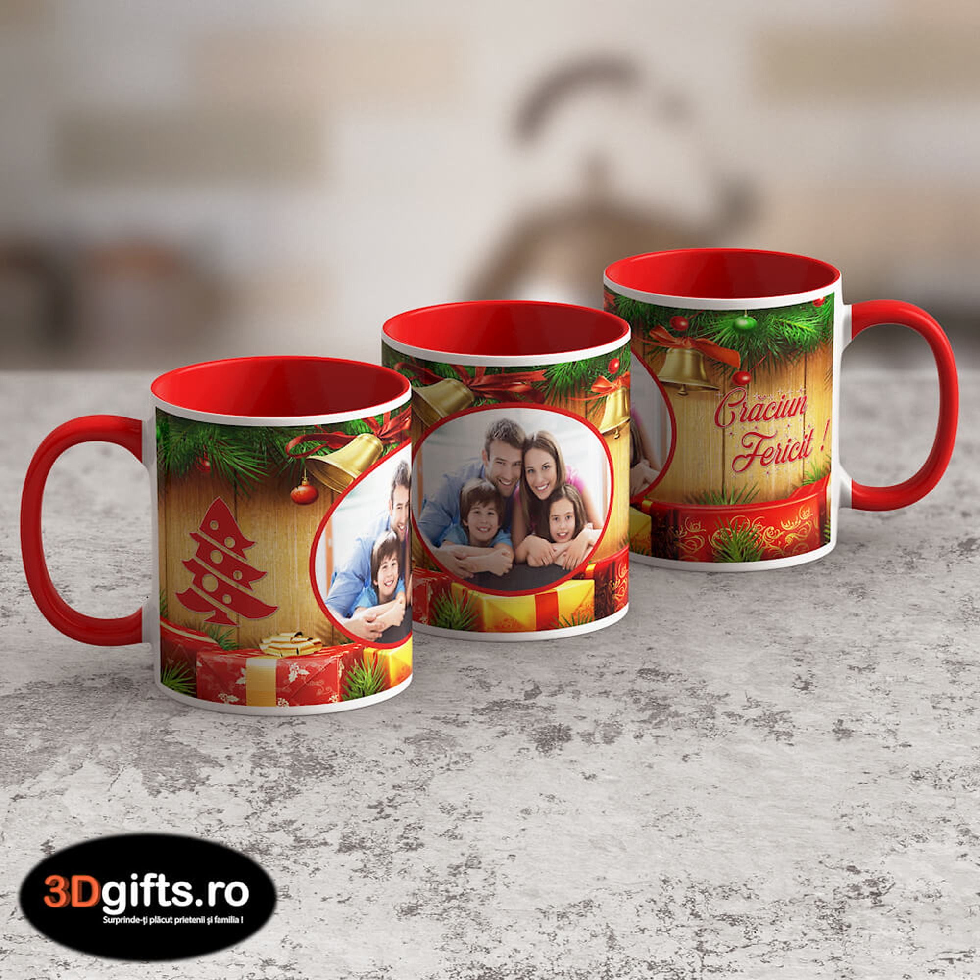Cană Personalizată - Model "Merry Christmas" Cu O Poză