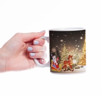 Cană Personalizată - Model "Golden Christmas" Cu O Poză