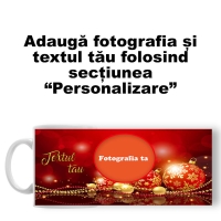 Cană Personalizată - Model "Crăciun Fericit" Cu O Poză Și Text