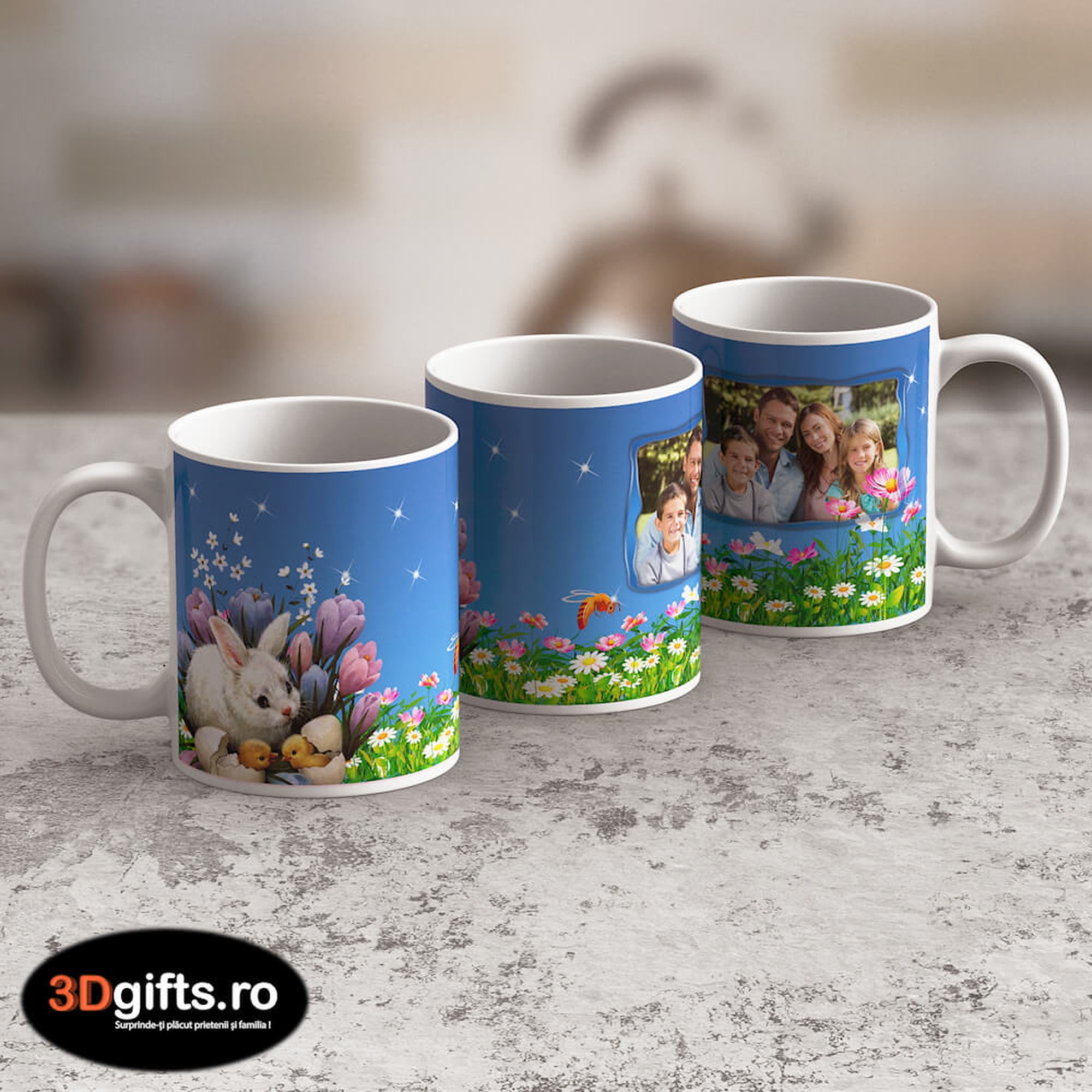 Cană Personalizată - Model Paște "Blue Easter"