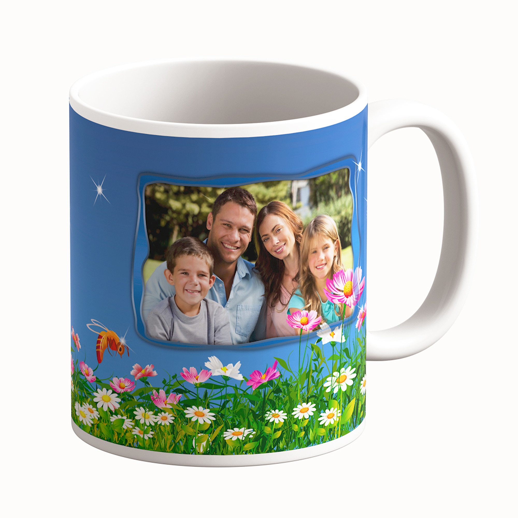 Cană Personalizată - Model "Blue Easter" Cu O Poză