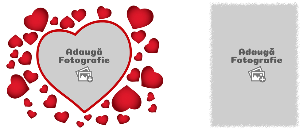 Cană Personalizată - Model "Love Portret" Cu Două Poze Și Text - Vedere Background