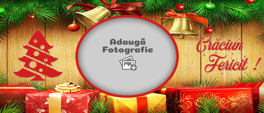 Cană Personalizată - Model "Merry Christmas" Cu O Poză - Vedere Background
