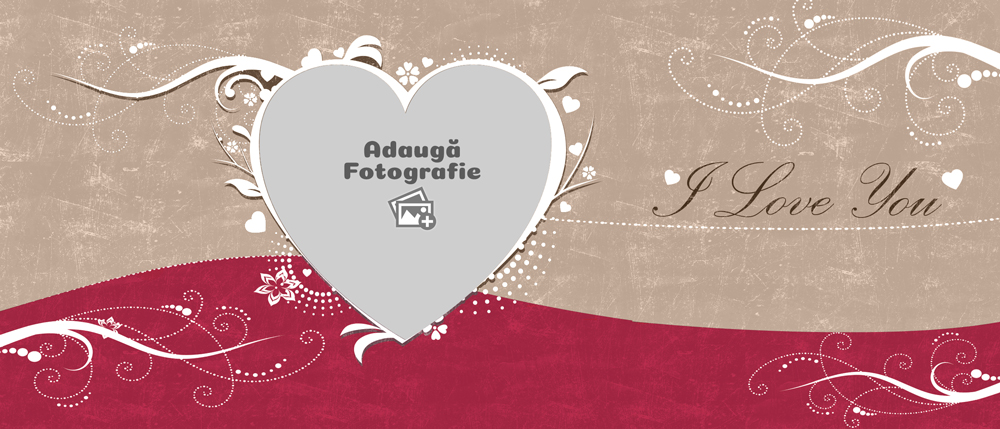 Cană Personalizată - Model "Vintage Love" Cu O Poză - Vedere Background