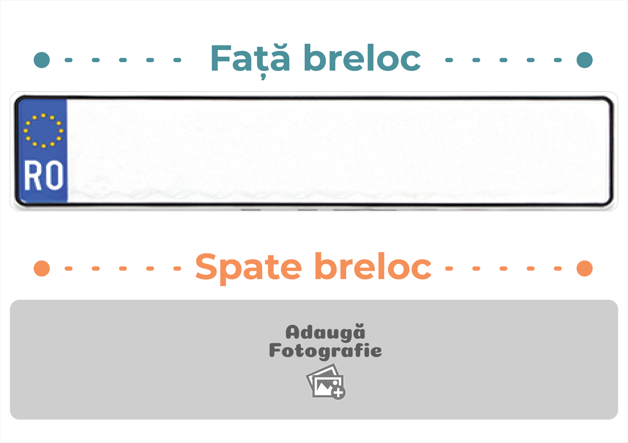 Breloc Auto Personalizat Cu Număr Și Logo - Vedere Background