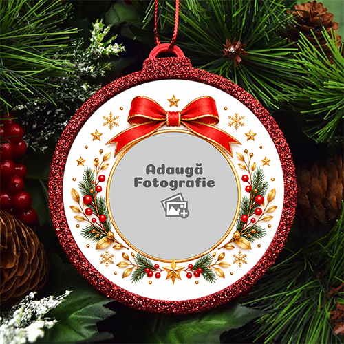 Glob Personalizat 3D - XL - Cu Poză - Magia Crăciunului - Vedere Background