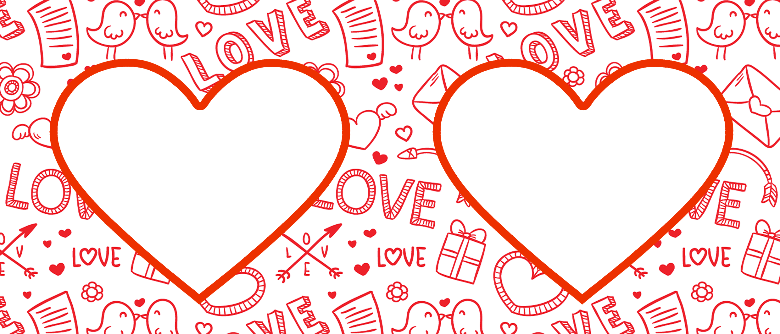 Cană Personalizată - Model "Love Everywhere" Cu Două Poze - Vedere Mască